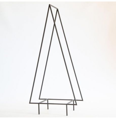 Металлическая дровница высокая треугольная "Елка"