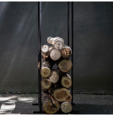 Металева прямокутна дровниця висока