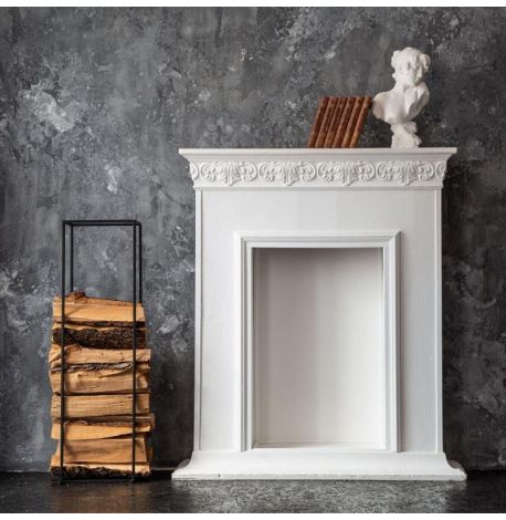 Металева прямокутна дровниця висока