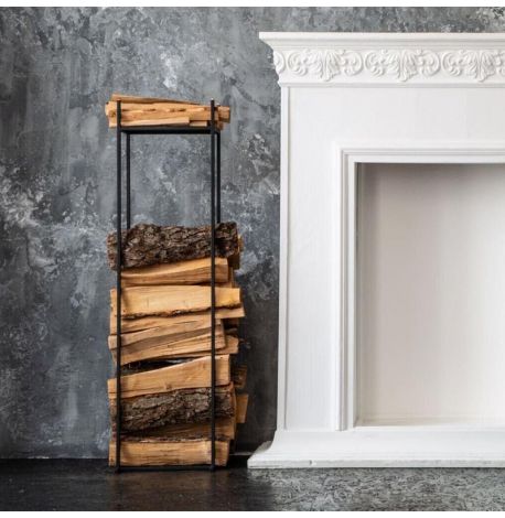 Металева прямокутна дровниця висока