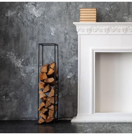 Металева прямокутна дровниця висока