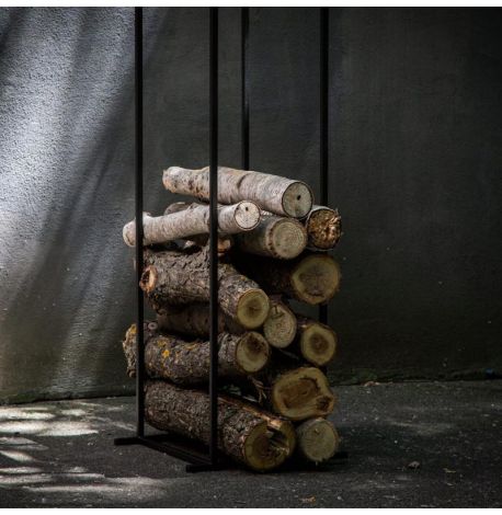 Металева прямокутна дровниця висока