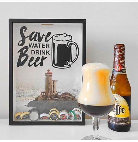 Копилка для крышек от пива Save water, drink beer (черная)