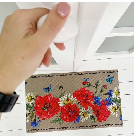 Коврик придверный "Маки"