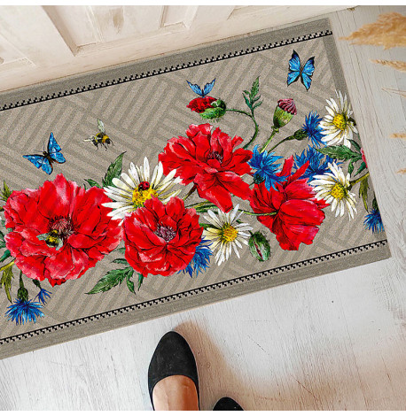 Коврик придверный "Маки"