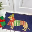 Килимок придверний «Песик з шарфом»