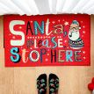 Килимок придверний Santa, please stop here