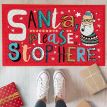 Килимок придверний Santa, please stop here