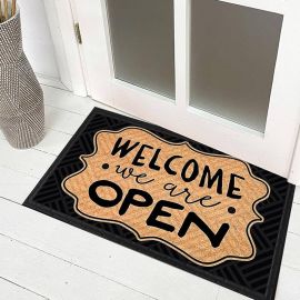 Килимок придверний Welcome we are open