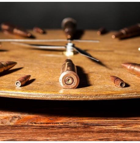 Настінний годинник з відстріляних куль та гільз "Доброволець", 30 см