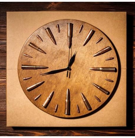 Настінний годинник з відстріляних куль та гільз "Доброволець", 30 см