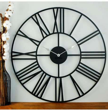 Большие настенные часы Cambridge Black (черные), 70 см