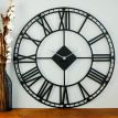 Большие настенные часы Oxford Black (черные), 70 см