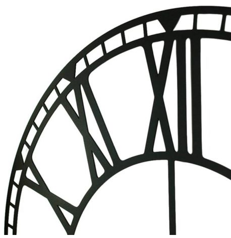 Большие настенные часы Oxford Black (черные), 70 см