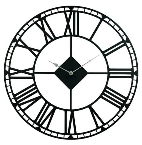 Большие настенные часы Oxford Black (черные), 70 см