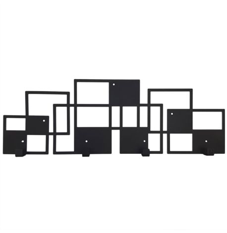 Настенная вешалка для одежды Bau (черная), 50х17 см