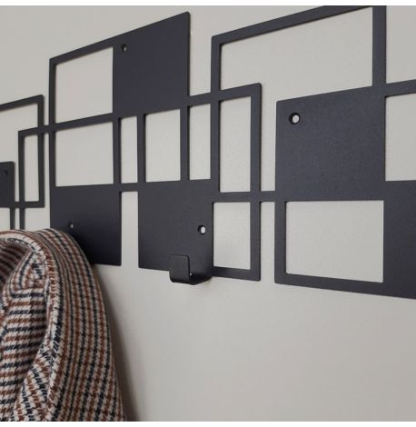 Настенная вешалка для одежды Bau (черная), 50х17 см