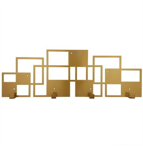 Настінна вішалка для одягу Bau (бронзова), 50х17 см