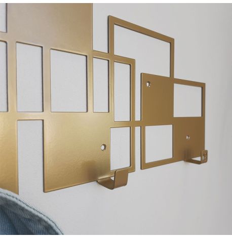 Настінна вішалка для одягу Bau (бронзова), 50х17 см