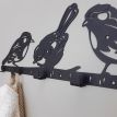 Настенная вешалка для одежды Birds (черная), 50х16 см