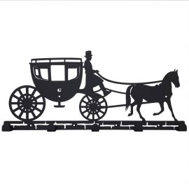 Настенная вешалка для одежды Carriage (черная), 52х22 см