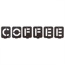 Настінна вішалка для кухні Coffee (коричнева)