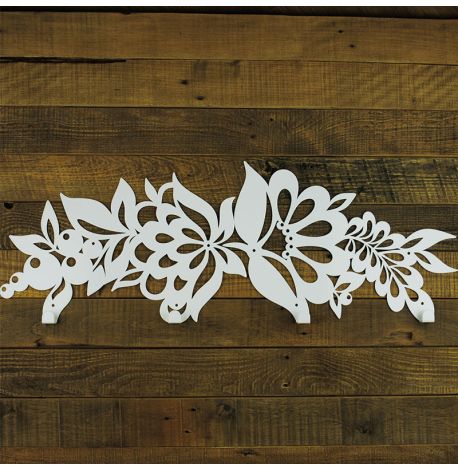 Настінна вішалка для одягу Folk (біла), 72х25 см