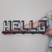 Настенная вешалка для одежды Hello (черная), 52х15 см
