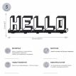 Настенная вешалка для одежды Hello (черная), 52х15 см