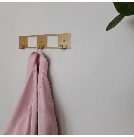 Настінна вішалка для одягу Kanto (бронзова), 25х5 см