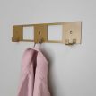Настінна вішалка для одягу Kanto (бронзова), 25х5 см