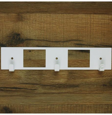 Настінна вішалка для одягу Kanto (біла), 25х5 см