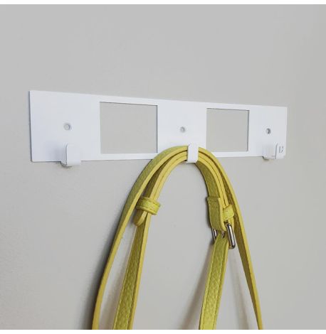 Настінна вішалка для одягу Kanto (біла), 25х5 см