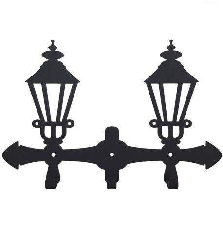 Настенная вешалка-ключница Lanterns (черная), 25х16 см