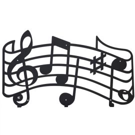 Настенная вешалка для одежды Melody (черная), 55х32 см