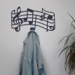 Настінна вішалка для одягу Melody (чорна), 55х32 см