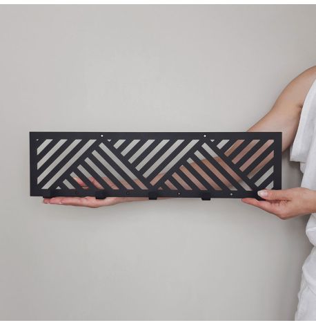 Настінна вішалка для одягу Nord (чорна), 50х13 см