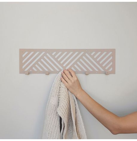 Настенная вешалка для одежды Nord (бежевая), 50x13 см