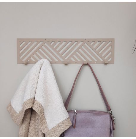 Настенная вешалка для одежды Nord (бежевая), 50x13 см
