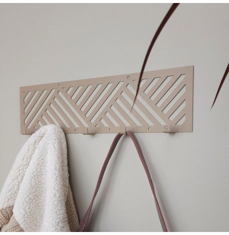 Настенная вешалка для одежды Nord (бежевая), 50x13 см