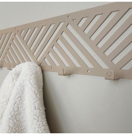 Настенная вешалка для одежды Nord (бежевая), 50x13 см