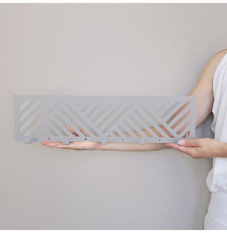 Настінна вішалка для одягу Nord (сіра), 50x13 см