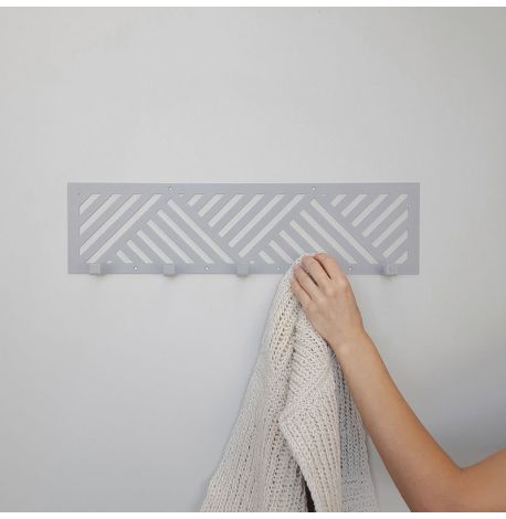 Настінна вішалка для одягу Nord (сіра), 50x13 см