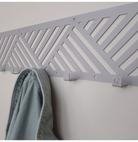 Настінна вішалка для одягу Nord (сіра), 50x13 см