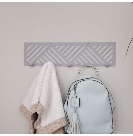 Настінна вішалка для одягу Nord (сіра), 50x13 см