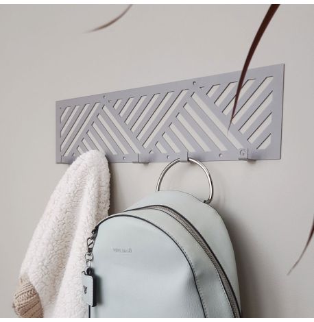 Настінна вішалка для одягу Nord (сіра), 50x13 см