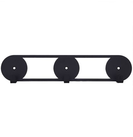 Настінна вішалка для одягу Orbis (чорна), 25х5 см