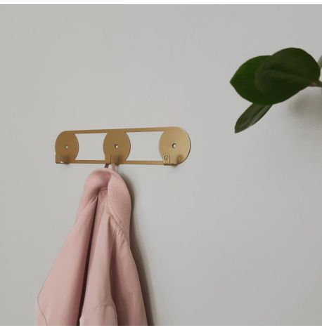 Настінна вішалка для одягу Orbis (бронзова), 25х5 см