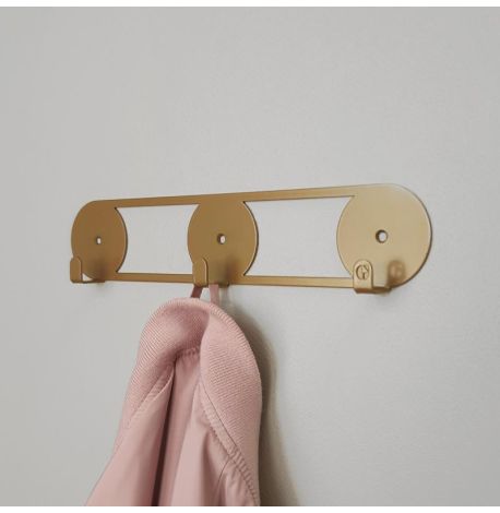 Настінна вішалка для одягу Orbis (бронзова), 25х5 см