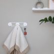 Настінна вішалка для одягу Orbis (біла), 25х5 см